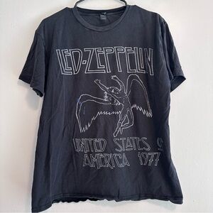 Gildan Charcoal Led Zeppelin 1977 Tour Tee